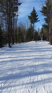 Ski trails the width of a highway!