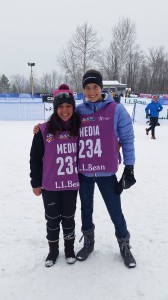 My FasterSkier partner Gabby and I even had official "media" bibs allowing us access to any part of the course. 